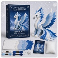 Kit de Manualidades de Fieltro con Animales del País de las Maravillas Invernales, Zorro de las Nieves, Ciervo, Lobo, 11 Estilos, Caja de Manualidades para Coser a Mano, Decoración Navideña, Regalo