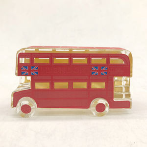 Oro Plata Rojo Placa de metal London Bus Crystal London UK Souvenirs 2017 - Product Image 4
