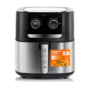 Grande friteuse à air intelligente en acier inoxydable de 8 L avec revêtement antiadhésif, sans huile, électrique, numérique - Product Image 2