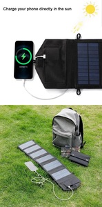 12W 6-Fold Portable Solar Panel Bag | Outdoor Mobile Power Bank Charger - Product Image 3