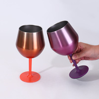 Gobelet isotherme de haute qualité de 14 oz en acier inoxydable 304, gobelet coloré créatif, verre à vin portable, base détachable