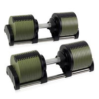 Nouvel équipement de musculation de troisième génération, haltères automatiques 90 lb/50 kg, haltères réglables à plusieurs poids, usage commercial