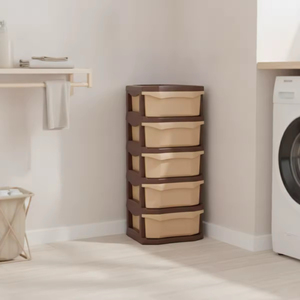Gabinete de Almacenamiento Rodante de Plástico con 5 Cajones, Gran Capacidad, Organizador de Archivos para Oficina, Hogar y Dormitorio - Product Image 4