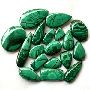 Wholesale malalachite Loose Gemstone Plain Smooth Cabochon Mix Shape Lot Making Jewelry Natural Good Quality by MAHNAJ GEMS - Product Image 5