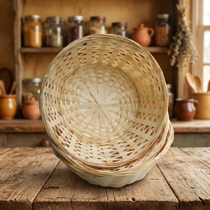 Panier en bambou pliable écologique aux couleurs naturelles et fumées pour le rangement des vêtements - Product Image 2
