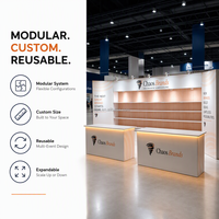 Stand d'exposition modulaire portable personnalisable 10x20 pieds en aluminium pour transfert thermique, panneau de sublimation, vente en gros usine
