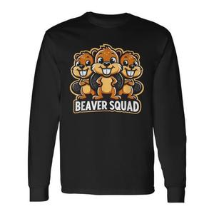 Camiseta de manga larga Beaver Squad Three Beaver Friends Teammates - Product Image 1