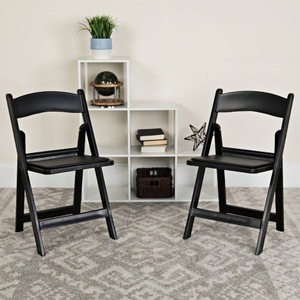 Chaise pliante moderne en PP noir confortable pour concert, stade, jardin, mobilier d'extérieur - Product Image 4