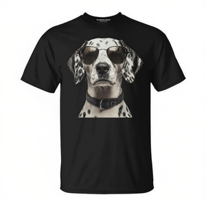 Camiseta gráfica con estampado de perro dámasceno con gafas de sol, talla unisex para adultos - Product Image 2