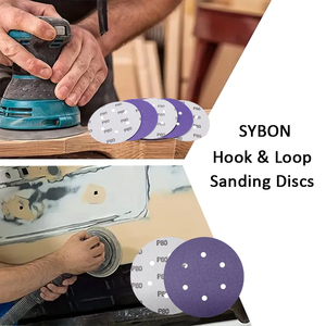 Disco de Lijado Profesional Morado con Velcro, Disco Abrasivo para Uso Automotriz e Industrial - Product Image 5
