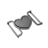 Fabriek Groothandel Nieuwe Aantrekkelijke Metalen Interlock Hartvormige Riem Gesp Voorkant Sluiting Voor Kleding Accessoires Metalen Gesp