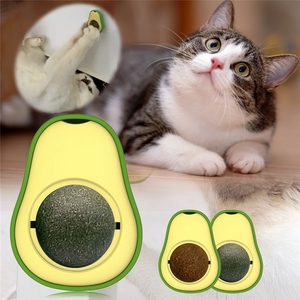 Jouets multifonctionnels rotatifs pour le nettoyage des dents molaires, balle à la menthe et à la catnip, avocat - Product Image 1