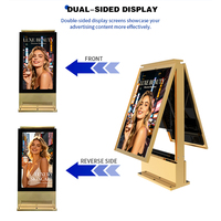 Pantalla Digital para Exteriores de 65 Pulgadas, 4K, Android, 2500nits, IP65 Impermeable, Doble Cara, Tótem Publicitario con Base