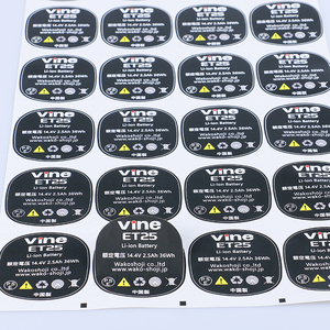 wholesale custom logo print designer vinyl adhesive kiss cut label sticker sheet for battery - Product Image 4