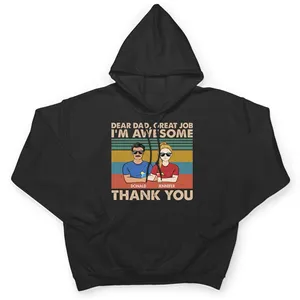 T-Shirt Personalizzata in Jersey 100% Cotone, Manica Lunga, Regalo per Papà con Scritta 'Grazie per il Lavoro Fatto, <span class=keywords><strong>Siamo</strong></span> Fantastici', Personalizzabile - Product Image 5