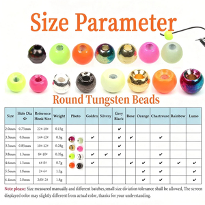 Perles de pêche en gros, perles rondes en tungstène colorées, matériel de montage de mouches, tête de perle pour <span class=keywords><strong>la</strong></span> pêche à <span class=keywords><strong>la</strong></span> mouche, plomb de pêche, boule de pêche - Product Image 4