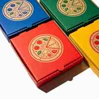 Boîte à pizza personnalisée avec poignée, impression de logo au design élégant, boîte à pizza pratique de qualité alimentaire conforme aux normes, 7 pouces