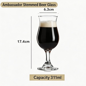 Vasos de Cerveza Artesanal con Tallo, Transparentes, Tipo Tulipán/Pinta, para <span class=keywords><strong>IPA</strong></span> y <span class=keywords><strong>Lager</strong></span>, Cristalería de Grado Comercial para Bares y Pubs, Logotipo Personalizado Disponible - Product Image 4