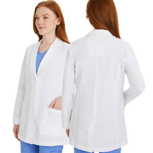 Vente en gros 32 pouces antistatique coton Labcoat personnalisé imprimé blanc doux confortable Style décontracté 100% tissu tissé 200 pièces - Product Image 6
