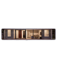 Maison modulaire en capsule d'acier imperméable et portable, maison miniature glamour, mini-casa, maisonnette sur roues