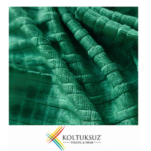 Tissu Velours Côtelé en Tencel Vert Émeraude 250 g/m² de Haute Qualité, Extensible, pour Vêtements, Matière Textile en Gros - Product Image 1
