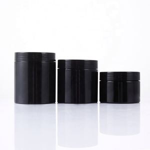 Black PET Cosmetic <b>Jars</b> for Canned Food Candy <b>Cookie</b> & Baby Food Custom Logo 80ml-250ml Sizes - Product Image 3