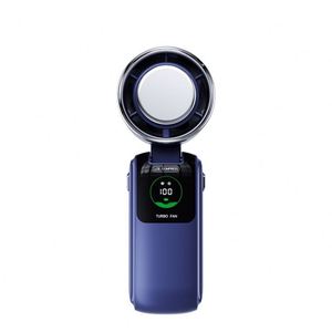 13000Rpm Turbo Handheld Rechargeable 100 Speeds Digital Display Ice Cooling <b>Foldable</b> Portable <b>Desk</b> Neck Fan for Home - Product Image 6