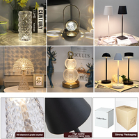 Veilleuse décorative rechargeable pour table de restaurant et bar de chevet Lampe de table à chargement sans fil