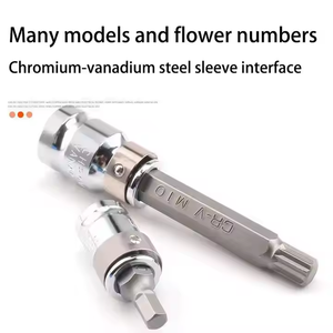 40 Uds herramientas de reparación de automóviles 1/2 '<span class=keywords><strong>3</strong></span>/<span class=keywords><strong>8</strong></span> ''adaptador Drive Shank Hex Torx Spline Star Juego de llaves de vaso de impacto para coche - Product Image 4