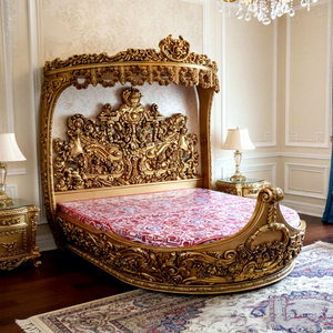 Cama King Size de Madera de Teca Estilo Náutico con Dos Mesitas Auxiliares, Diseño Moderno y Duradero, Personalizable para Dormitorios de Lujo en Mansiones de EE. UU. - Product Image 6