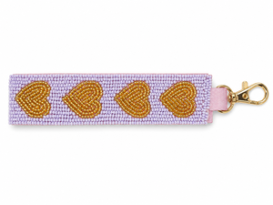 Sstringz Handmade Beaded Heart Keychain Trendy Fashion <b>Key</b> <b>Ring</b> Lightweight Durable Accessory for Bags Wallets and Car <b>Keys</b> - Product Image 2