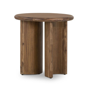 Table d'appoint en bois massif, table de chevet artisanale, mobilier contemporain pour salon, chambre, salle de séjour et bureau - Product Image 1