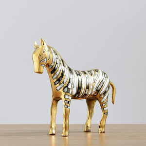 Pure <b>Copper</b> Couple Deer Figurines Circular Pattern Luxury Art Decor <b>Table</b> Desktop Accessories - Product Image 3