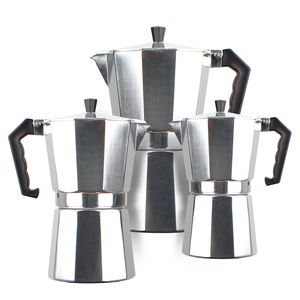 Cafetera <span class=keywords><strong>Moka</strong></span> de 6 Tazas, Estilo Italiano Retro, Cafetera Espresso para Estufa, Plateada, Portátil, para el Hogar y la Cocina - Product Image 6