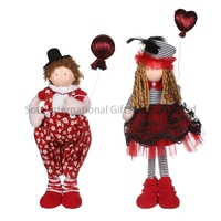 Poupée de Noël debout, en plastique et polyester, fille et garçon, cadeau décoratif, ballon d'amour pour l'intérieur/l'extérieur, mariage, usage domestique