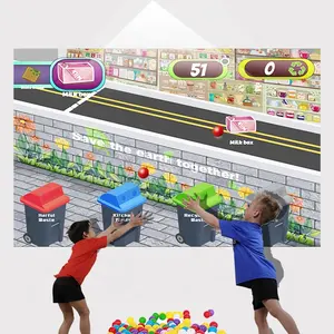 Chariot basic versie interactieve smash muur games projectie systeem met bal voor kinderen speeltuin.