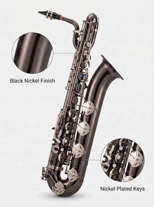 Saxophone baryton en nickel noir avec clés nickelées et étui - Product Image 4