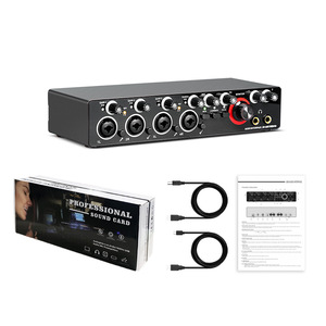Scheda Audio Professionale a 4 Canali <span class=keywords><strong>per</strong></span> Registrazione su Computer, Mixer Compatto Esterno Plug-and-Play <span class=keywords><strong>per</strong></span> Streaming Live MD44 - Product Image 1