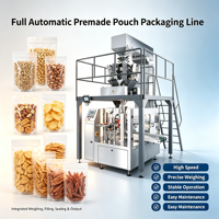 Machine d'emballage rotative entièrement automatique pour sachets préformés Doypack, avec remplissage et scellage à fermeture éclair, pesage de haute précision, pour films alimentaires, pneumatique