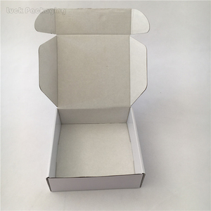 Blanco troquelado de papel corrugado cartón tuck en el lado aletas envío correo caja de correo con plata de papel de impresión - Product Image 5