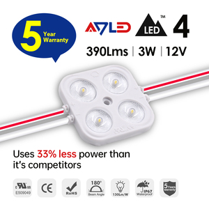 Módulo LED Ultra Brillante de 3W, 12V 24V Universal, 390lm, para Señalización Publicitaria y Cajas de Luz Profundas, 3000K 6500K, IP67 Impermeable - Product Image 4