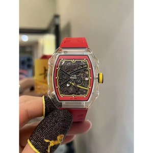 Nouvelle montre pour homme ultra-fine de qualité supérieure, modèle 26, montre mécanique transparente, livrée avec un bracelet en caoutchouc de 22 mm, adaptée aux hommes - Product Image 1