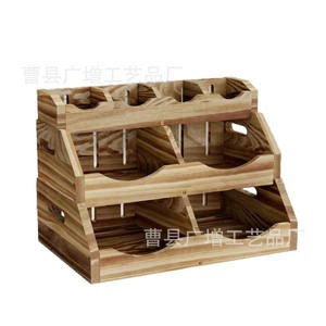 Wooden Storage Rack 3 Tier Kitchen Countertop Organizer For Fruits <b>Vegetables</b> Spices And Snacks - Product Image 5