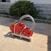 CE NM500 Pince à bois monocylindre résistante à l'usure pour mini-excavatrice de 1,2 à 8 tonnes, équipement hydraulique de défrichage forestier