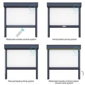 Stores enrouleurs sans fil QINGYING pour l'extérieur, résistants à la <span class=keywords><strong>pluie</strong></span> et au vent, pour l'hiver - Product Image 3