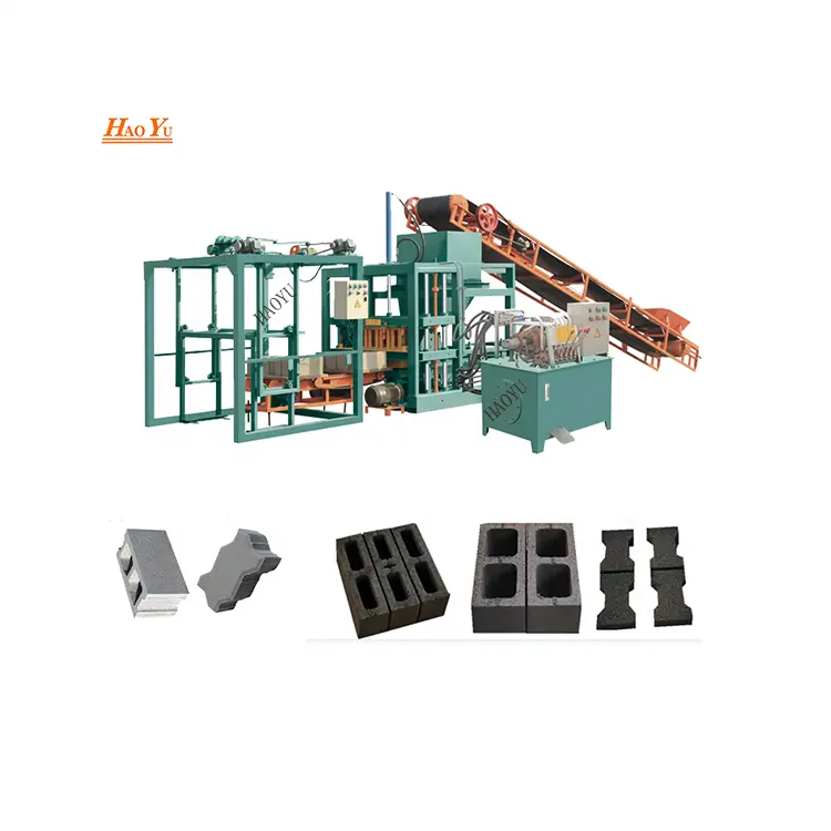 Máquina automática de produção de blocos de cimento e argila QT4-15 Sami