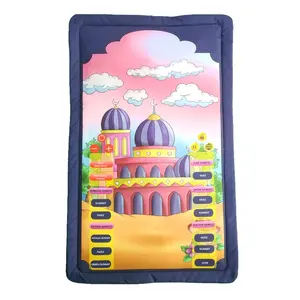 Alfombra de rezos para niños pequeños musulmanes, tapete interactivo electrónico de regalo islámico de Ramadán, precio al por mayor directo de fábrica, MatAS-MT300