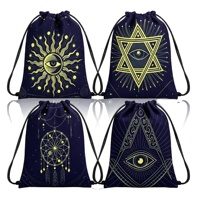 Pochette à cordon en microfibre douce, faite à la main, recyclable, pour le rangement des cartes de tarot, des cartes d'oracle, des pierres de divination et des cristaux