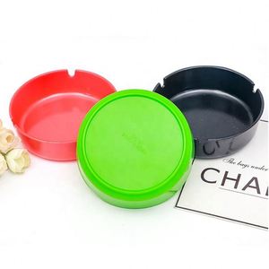 Cendrier rond personnalisé en plastique couleur unie pour hôtel, bar, bureau – Cendrier promotionnel, cadeaux publicitaires - Product Image 3