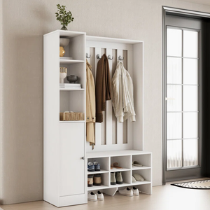 Organizadores de Zapatos con Armario y Perchero, Mueble Zapatero de <span class=keywords><strong>20</strong></span> Pares con Cajones para Entrada - Product Image 3